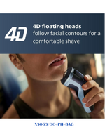 PHILIPS  SSHAVER 3000X SERIES WET & DRY ELECTRIC SHAVER