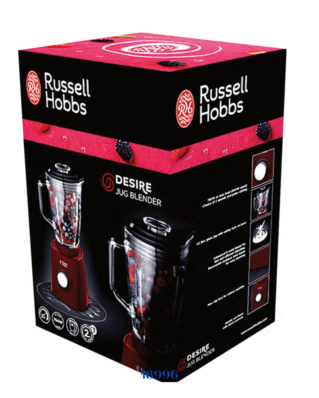 RUSSELL HOBBS DESIRE JUG GLASS BLENDER 750W 1.5L
