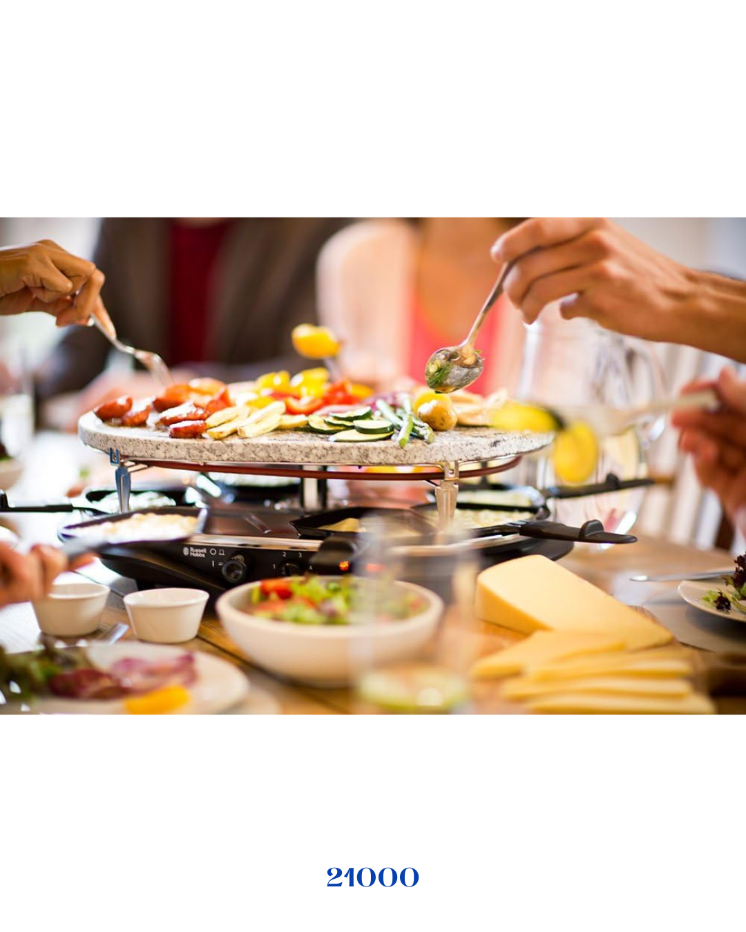 RUSSELL HOBBS FIESTA ماكينة راكليت متعددة بـ 8 مقالي 1200 واط