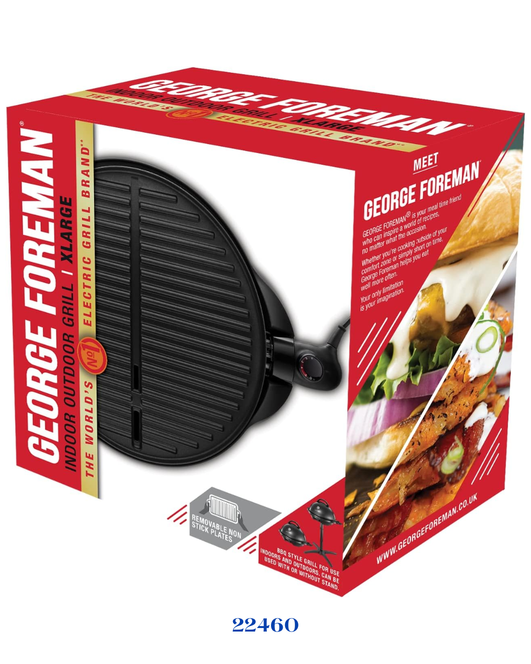 RUSSELL HOBBS GEORGE FOREMAN INDOOR & OUTDOOR GRILL 2400W