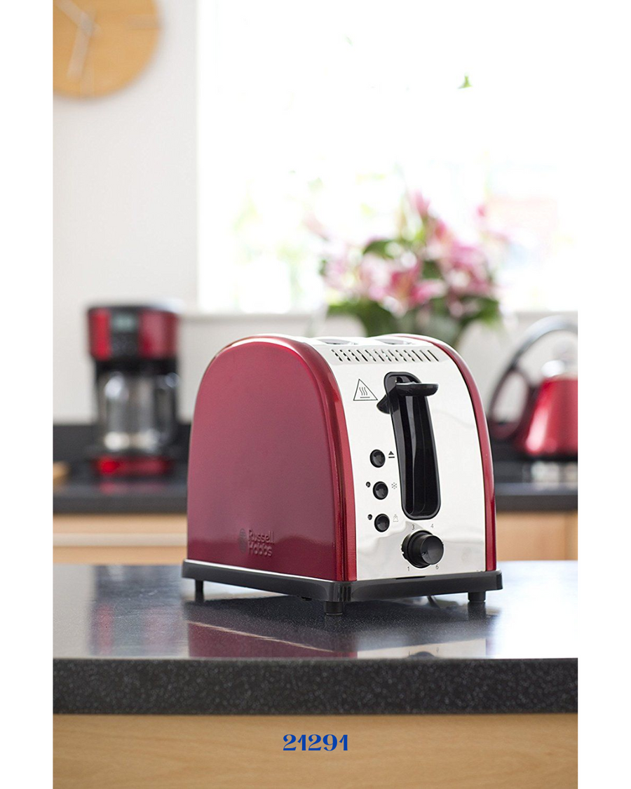RUSSELL HOBBS LEGACY RED 2-SLICE TOASTER 1300W​