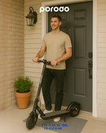 PORODO ELECTRIC SCOOTER 6.6AH WITH HELMET - BLACK
