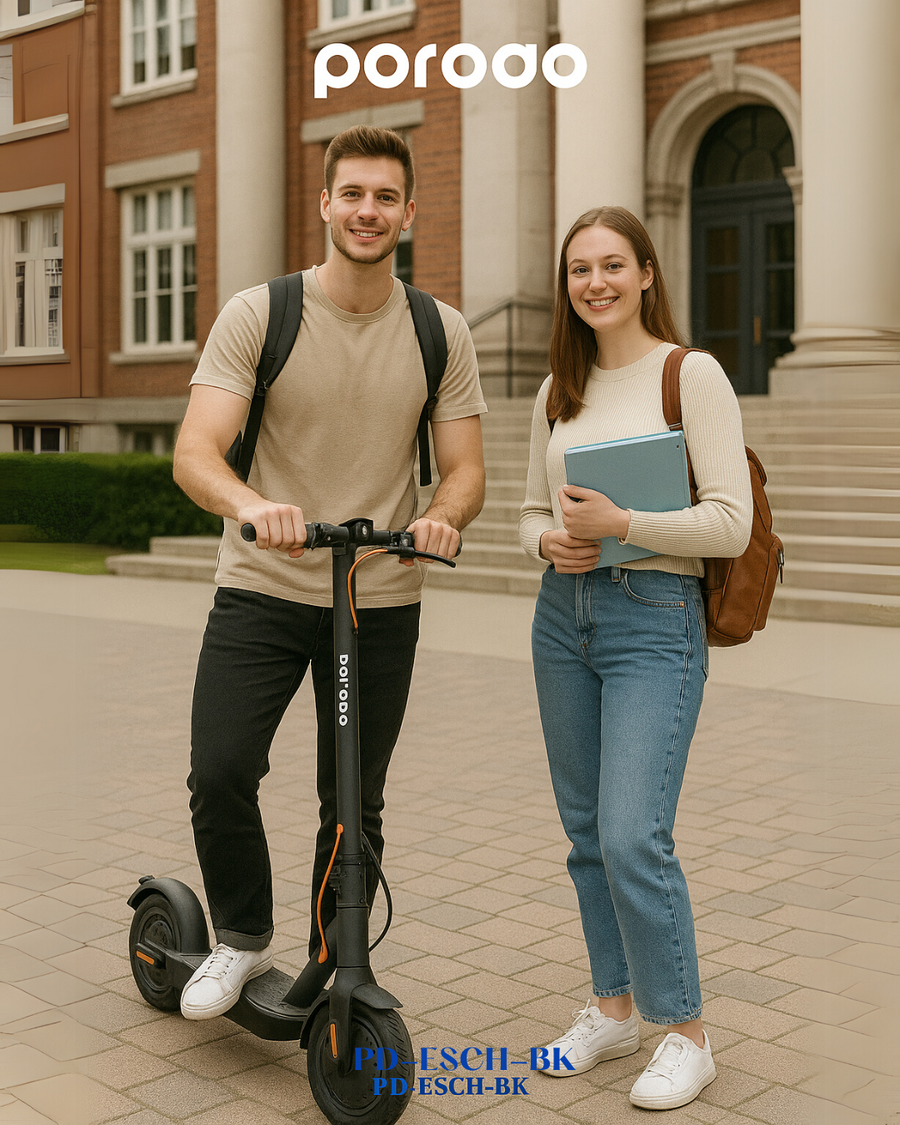 PORODO ELECTRIC SCOOTER 6.6AH WITH HELMET - BLACK