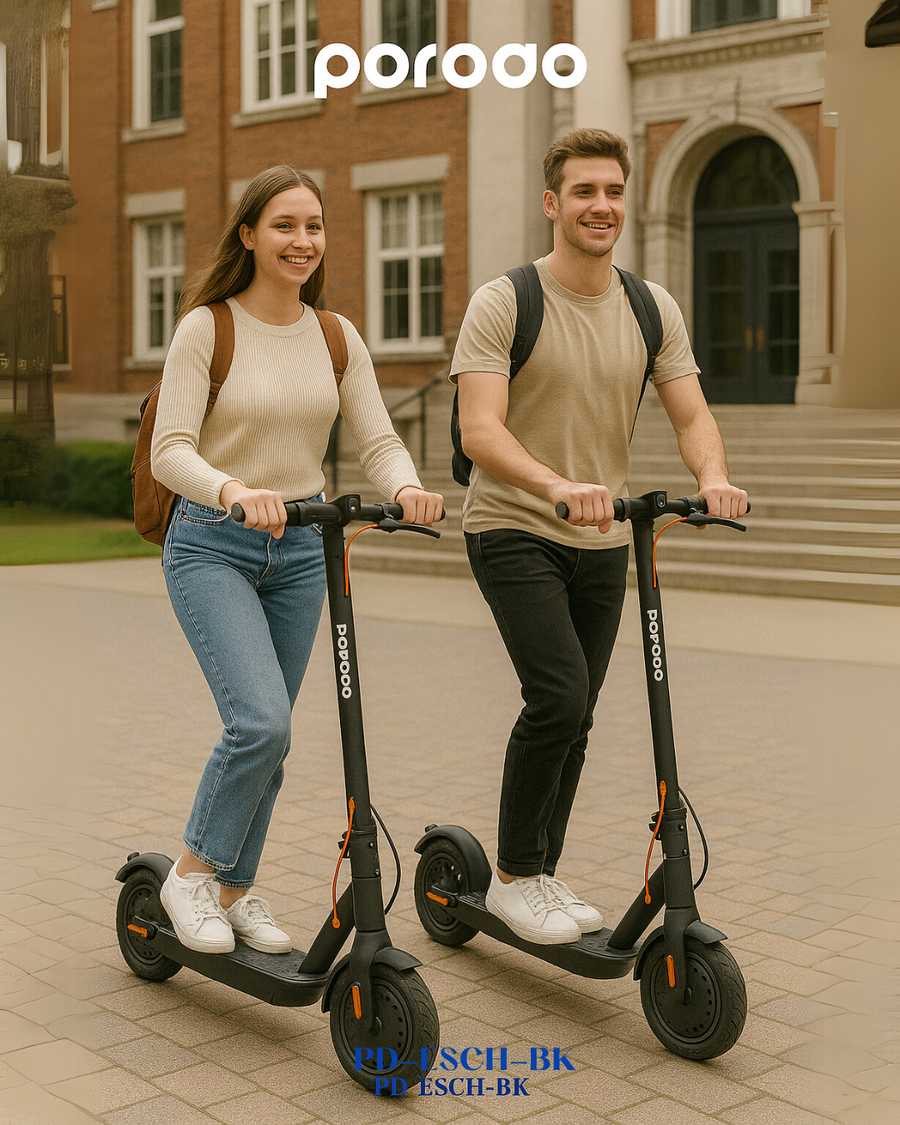 PORODO ELECTRIC SCOOTER 6.6AH WITH HELMET - BLACK