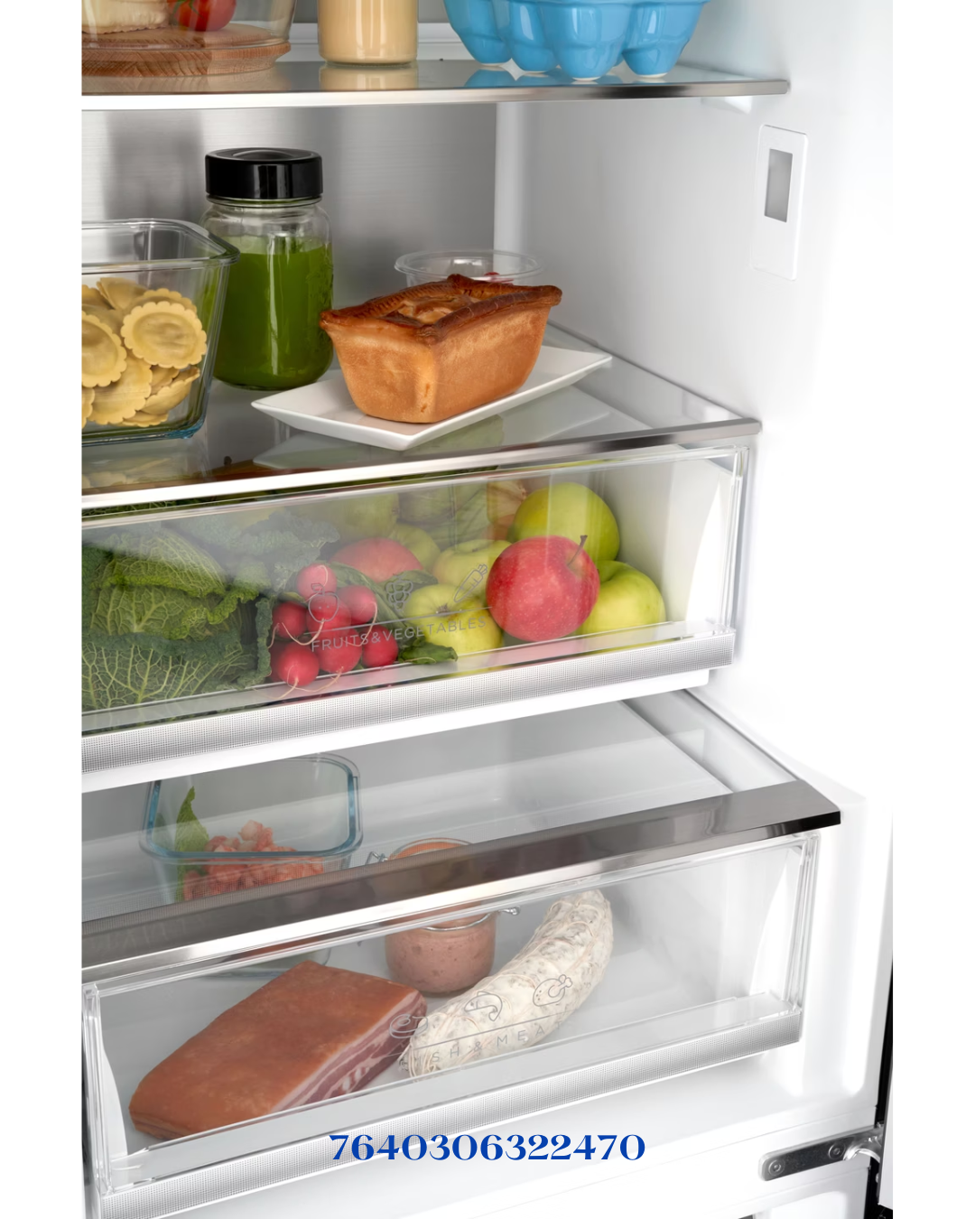 TRISA COMBI FRIDGE BLACK   223W 378L