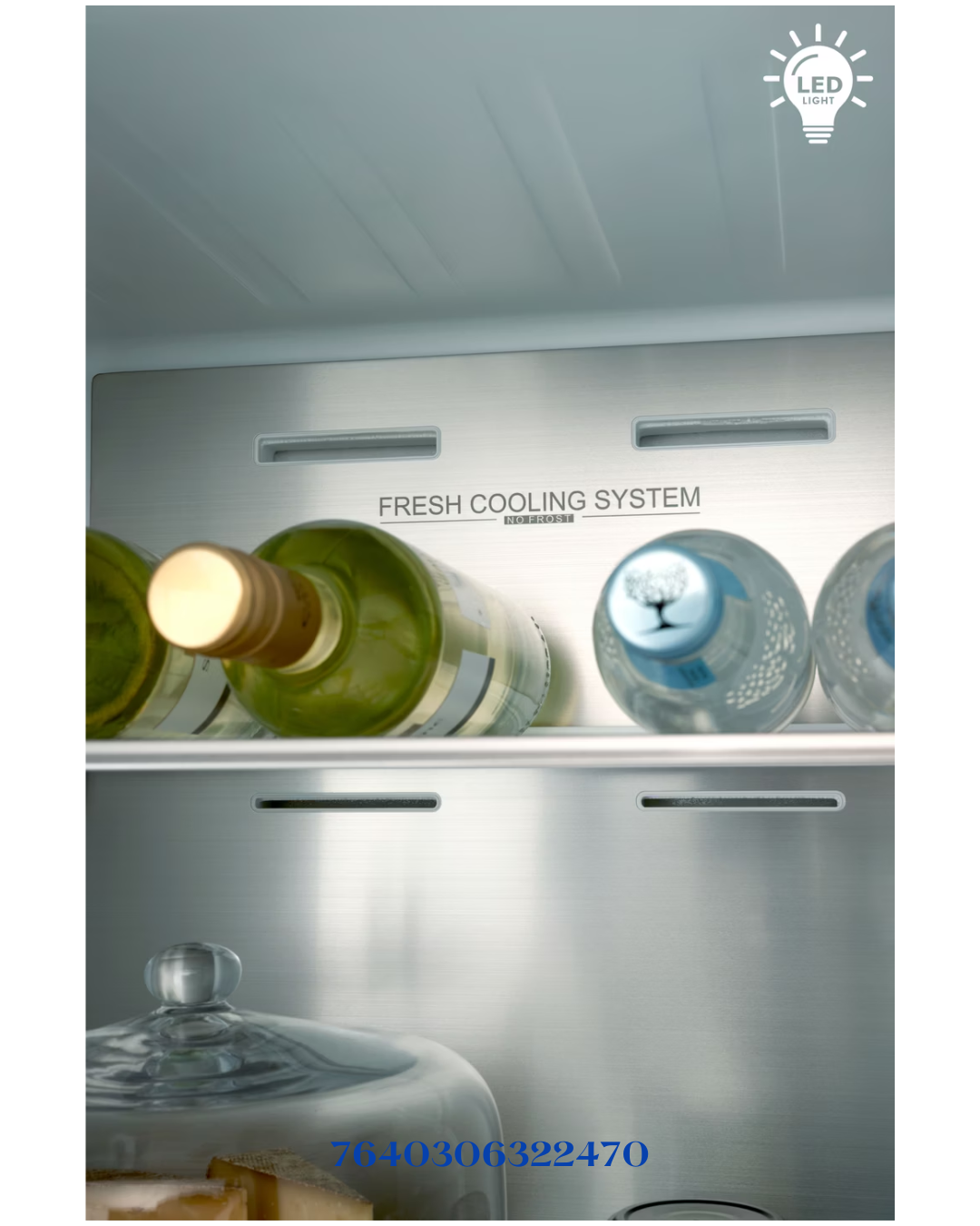 TRISA COMBI FRIDGE BLACK   223W 378L