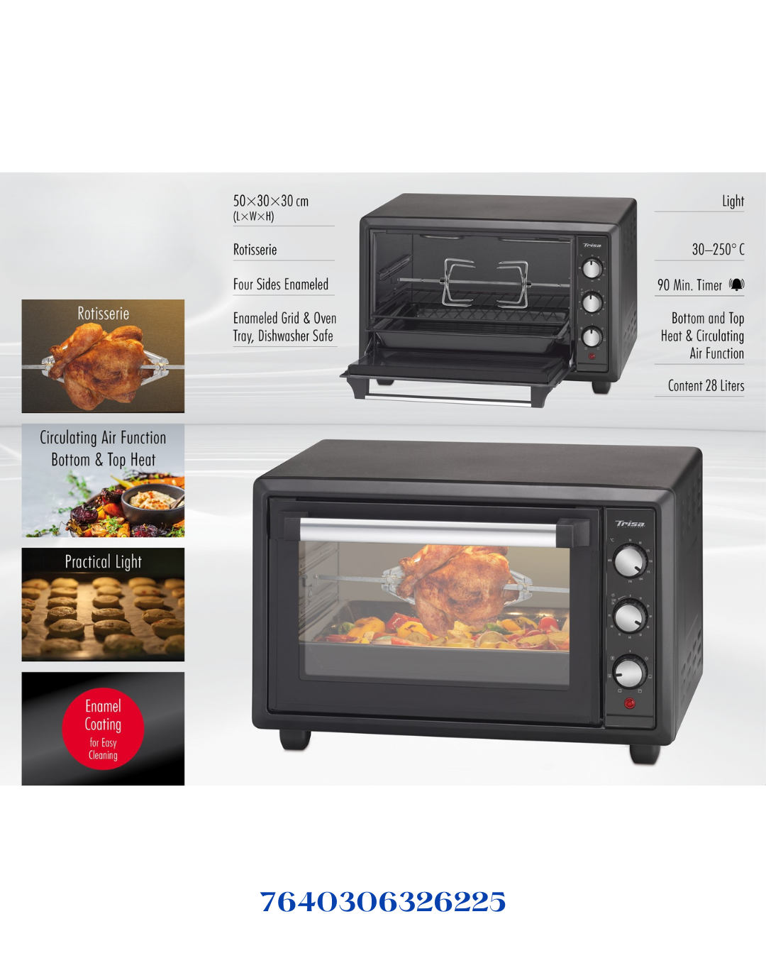 TRISA FORNO GUSTO ELECTRIC OVEN 1500W  34L