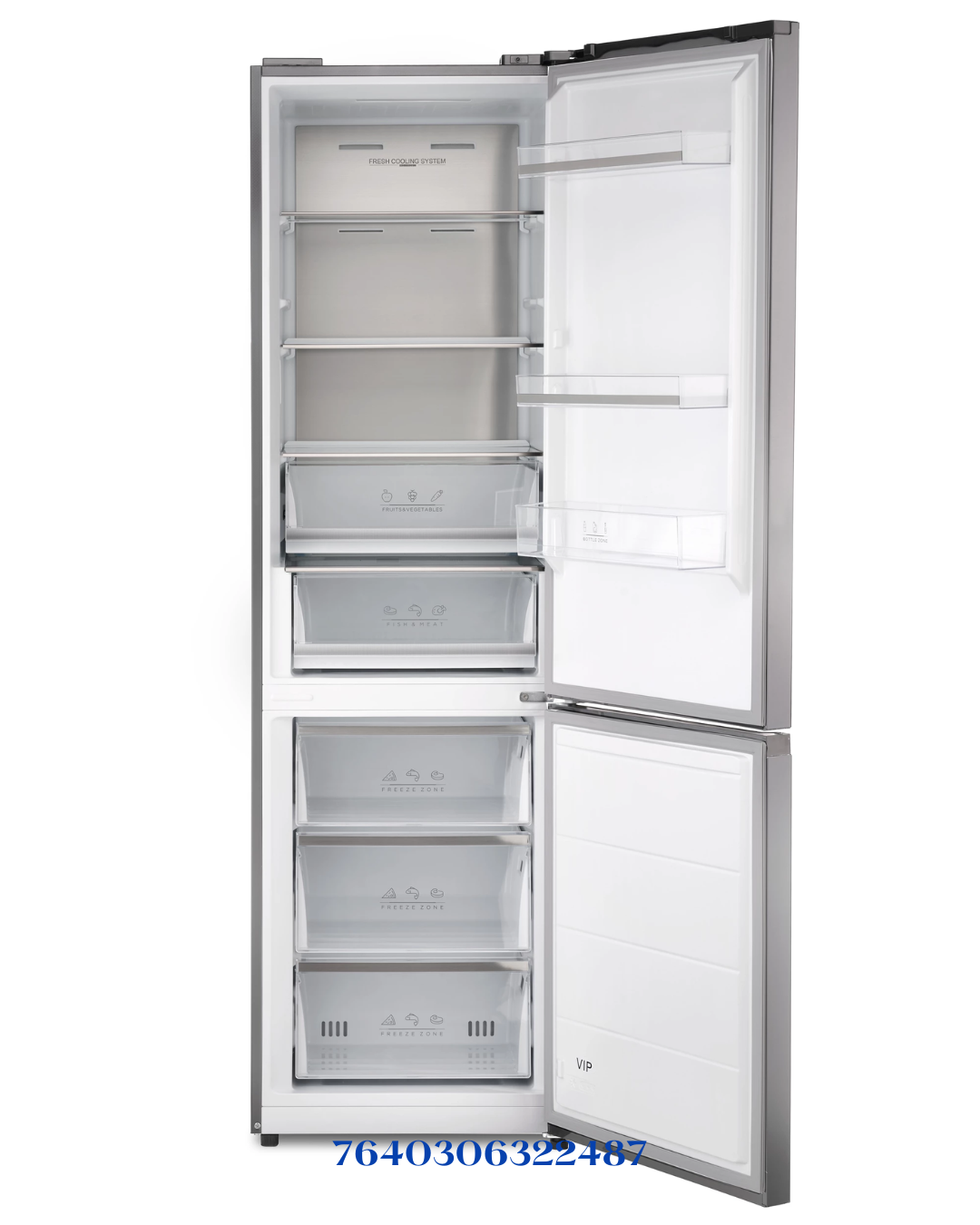 TRISA COMBI FRIDGE INOX SILVER  223W 378L