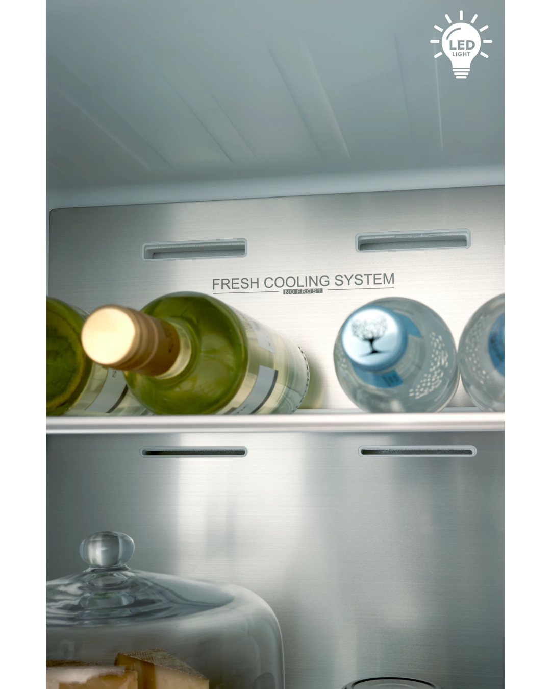 TRISA COMBI FRIDGE INOX SILVER  223W 378L