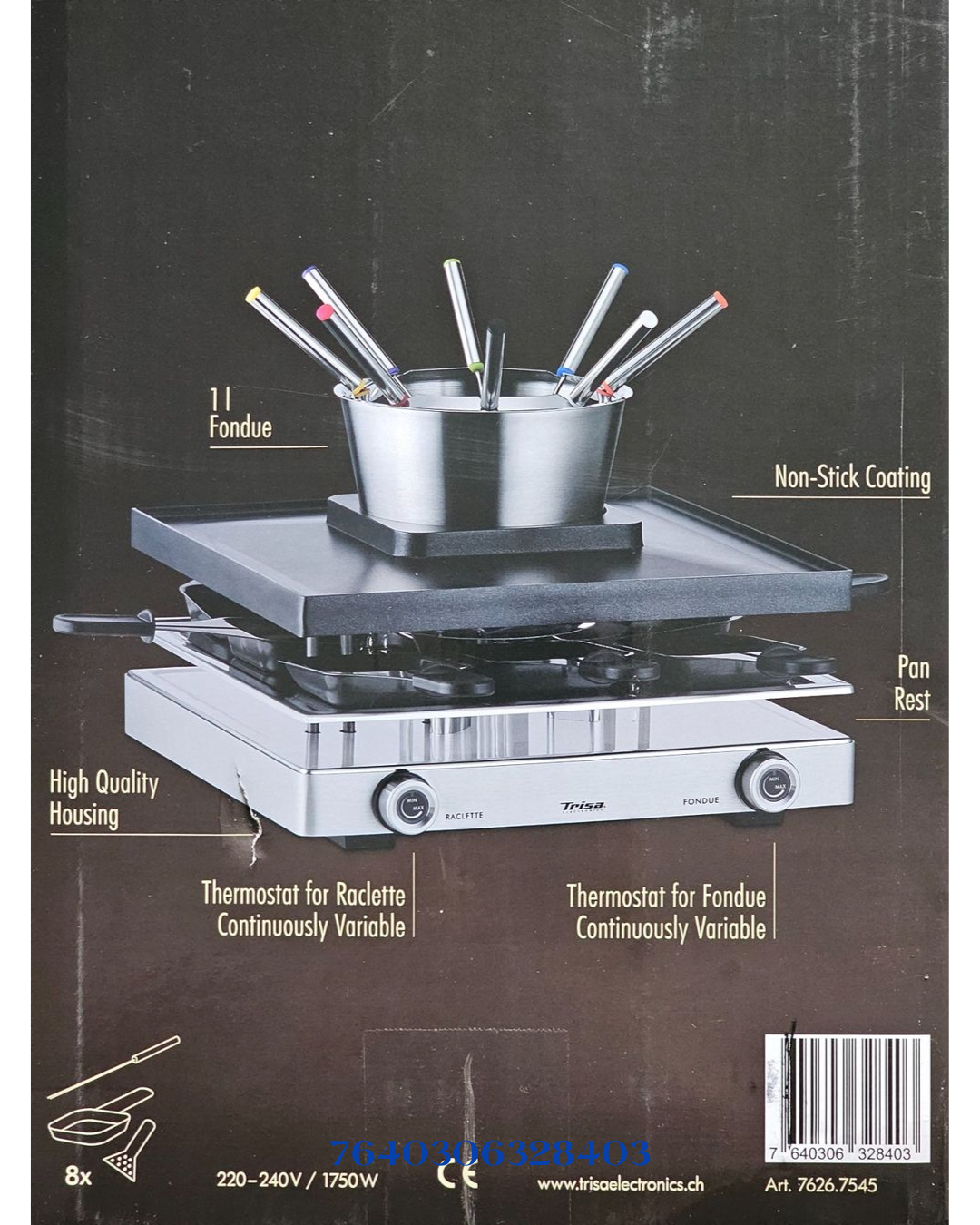 TRISA RACLETTE FONDUE FUSION 1750W