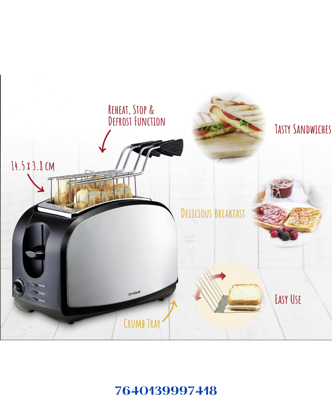 TRISA CRISPY SNACK TOASTER 600W
