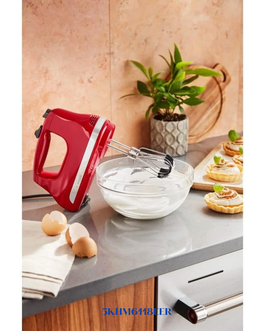KITCHENAID 6-SPEED HAND MIXER EMPIRE RED