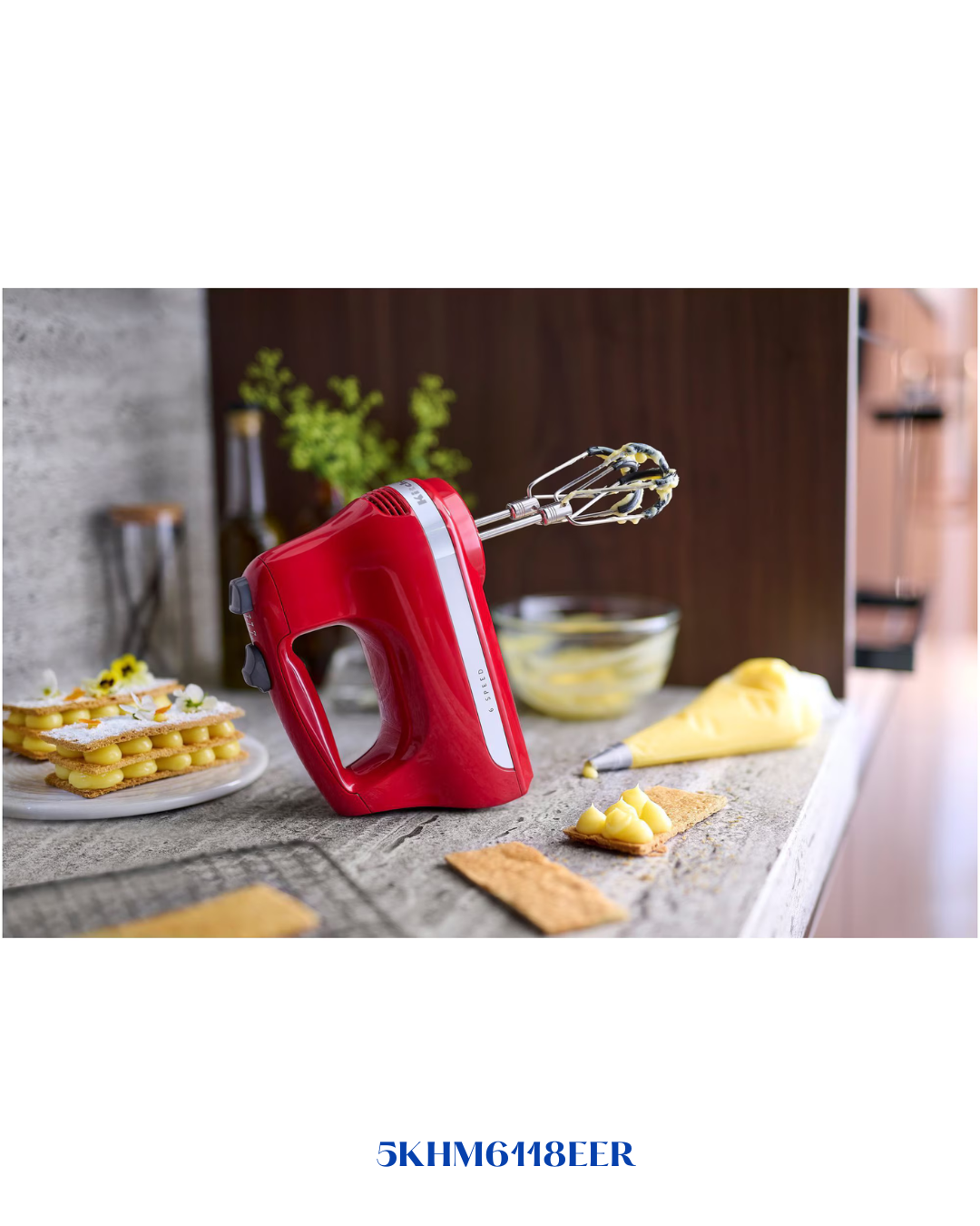 KITCHENAID 6-SPEED HAND MIXER EMPIRE RED
