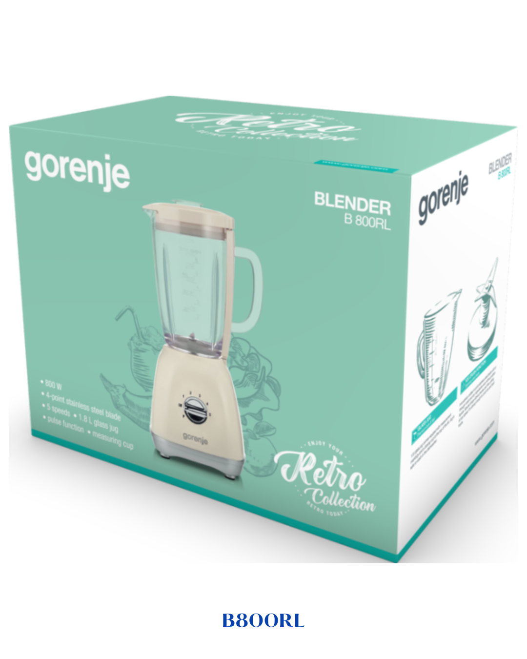 GORENJE GLASS BLENDER  800W 1.8L