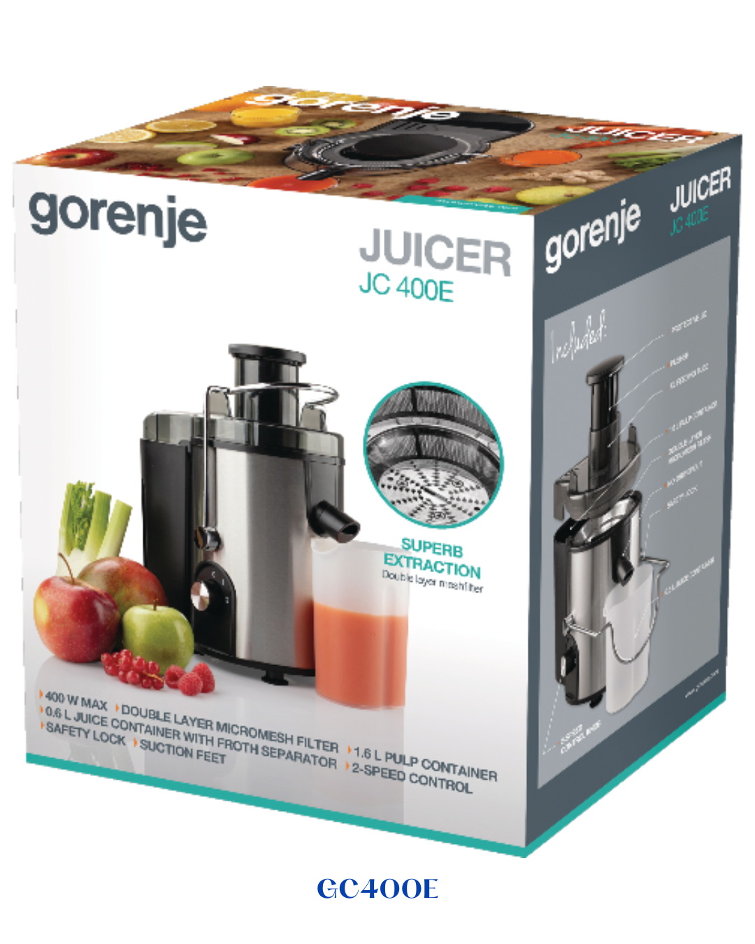 GORENJE JUICER 400W 1.6L
