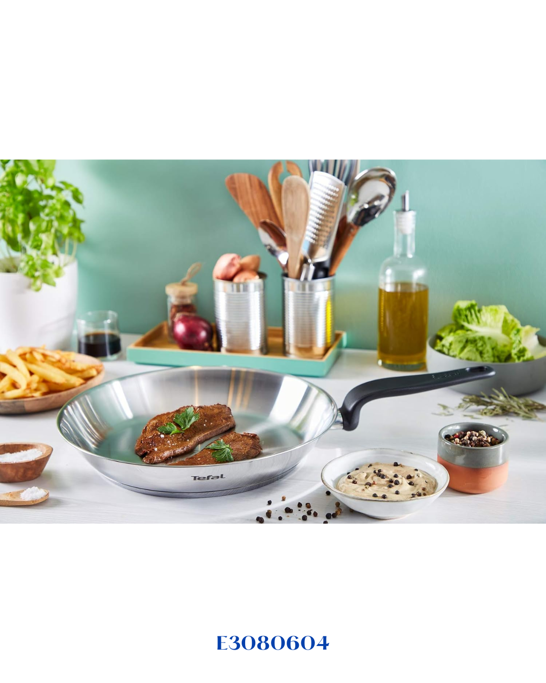 TEFAL STAINLESS STEEL PRIMARY STAINLESS STEEL FRYING PAN 28CM