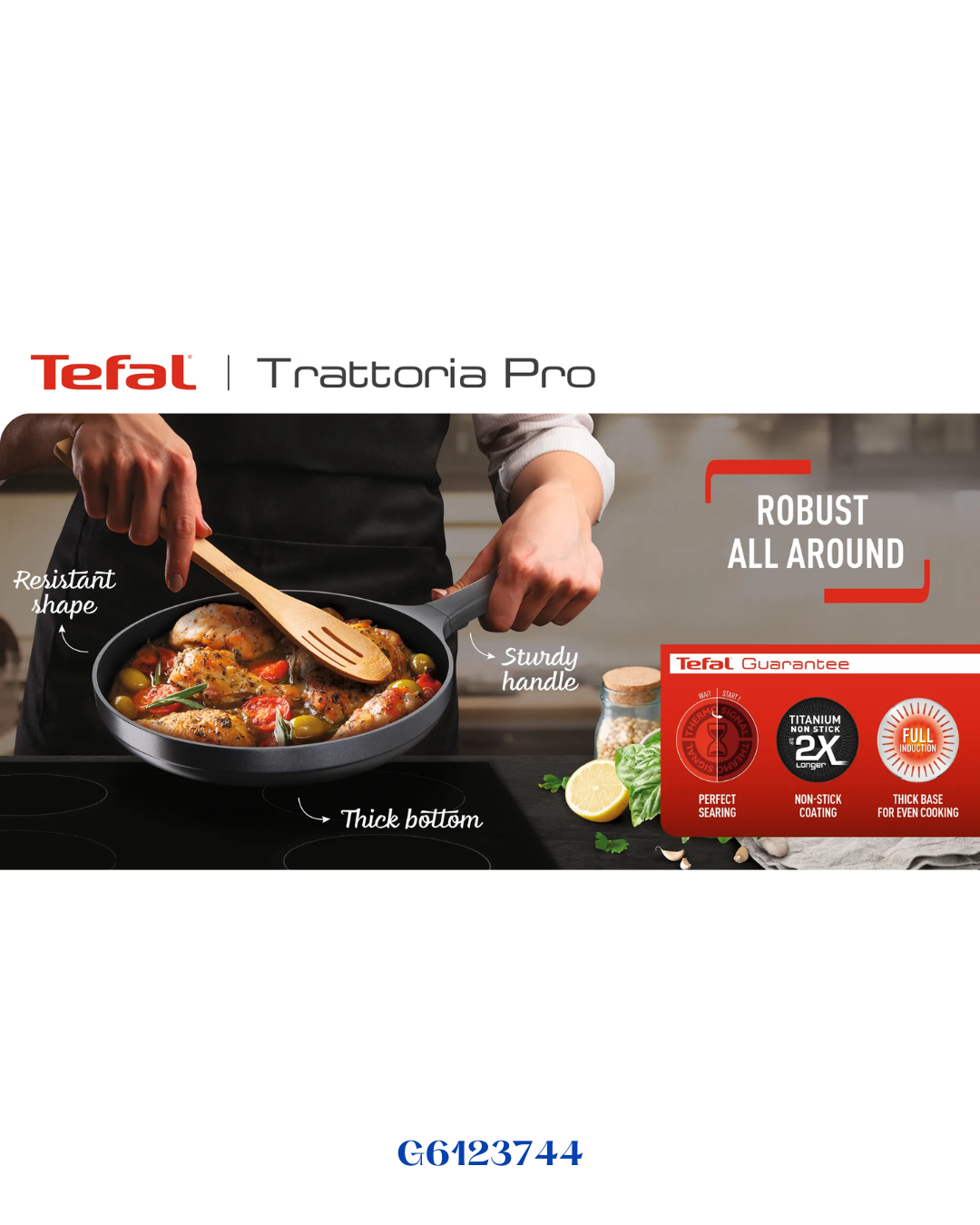 TEFAL TRATTORIA PRO SAUTE PAN (WOK-STYLE) 28CM