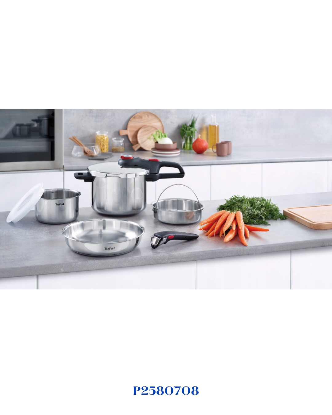 طقم قدر الضغط TEFAL INGENIO SECURE TRENDY 6 لتر