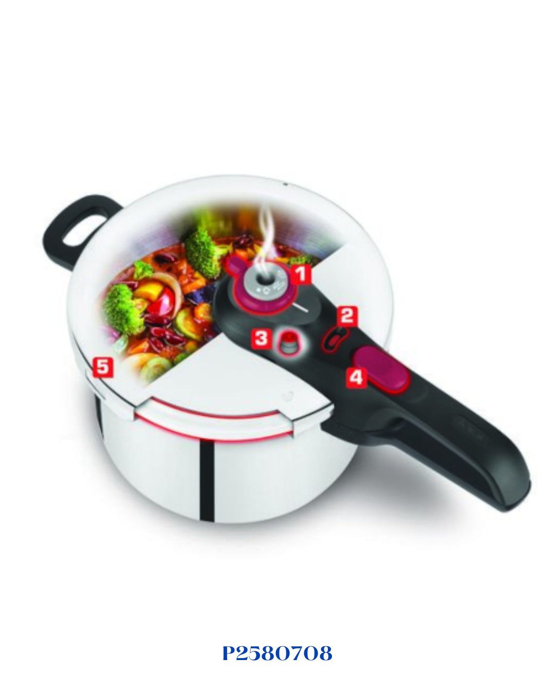 طقم قدر الضغط TEFAL INGENIO SECURE TRENDY 6 لتر