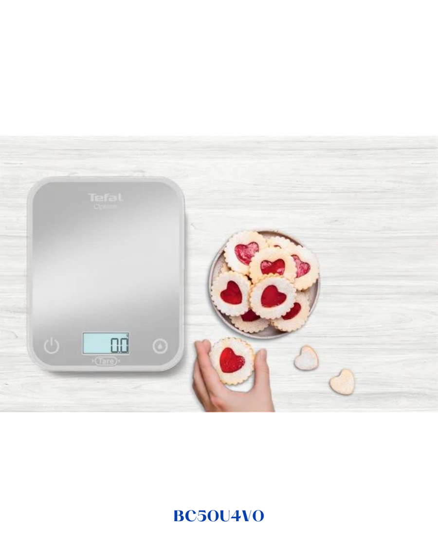 TEFAL KITCHEN SCALE 5KG WHITE OPTISS SILVER