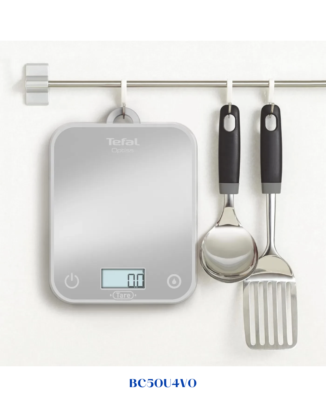 TEFAL KITCHEN SCALE 5KG WHITE OPTISS SILVER