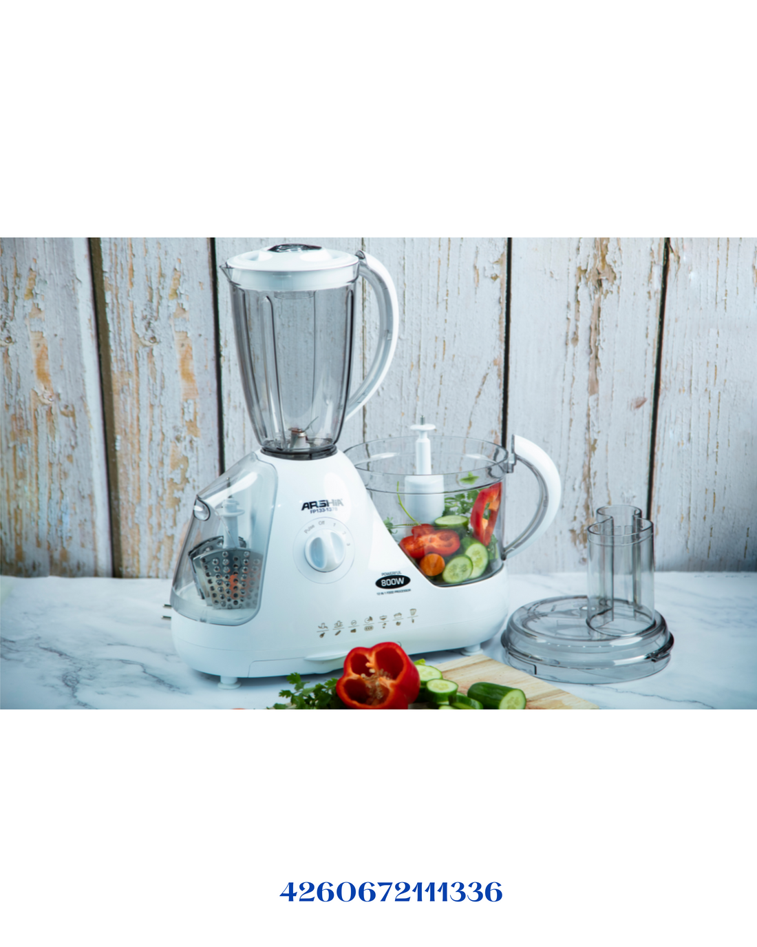 ARSHIA 12‑IN‑1 FOOD PROCESSOR 800W 1.5L
