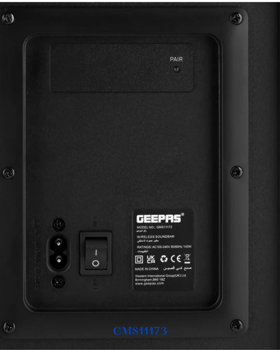 GEEPAS WIRELESS SOUND BAR 60W