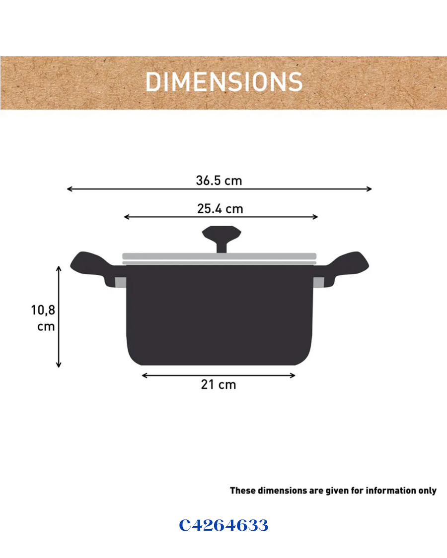 TEFAL RENEWAL NON -STICK CERAMIC STEWPOT 24 CM