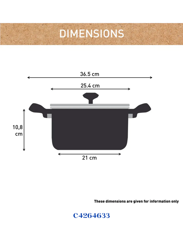 TEFAL RENEWAL NON -STICK CERAMIC STEWPOT 24 CM