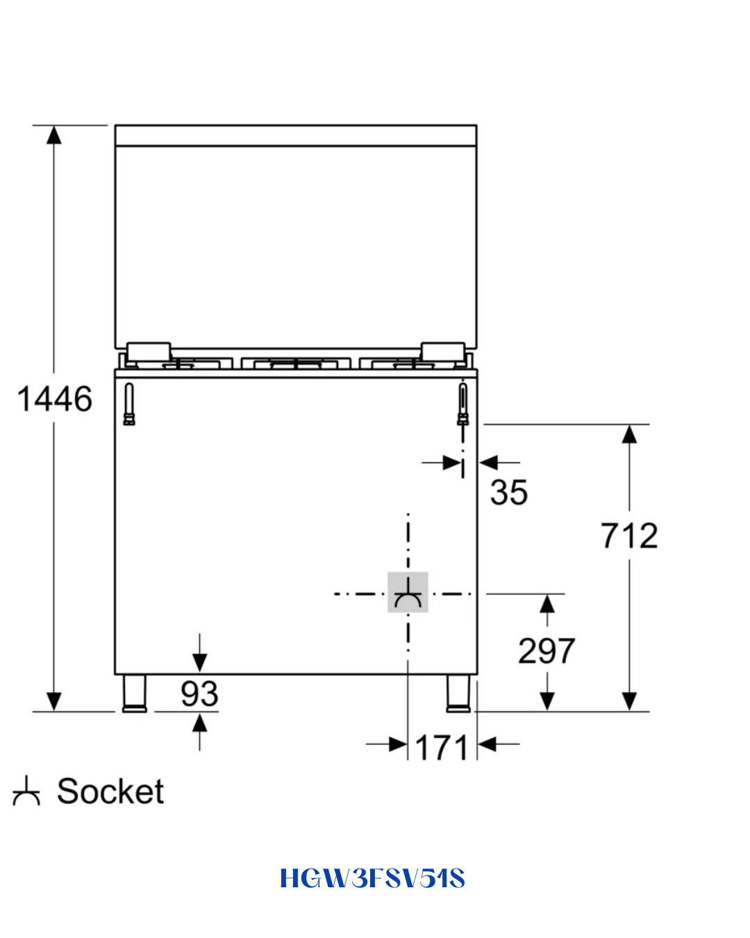 BOSCH SERIE 6 GAS COOKER 125L