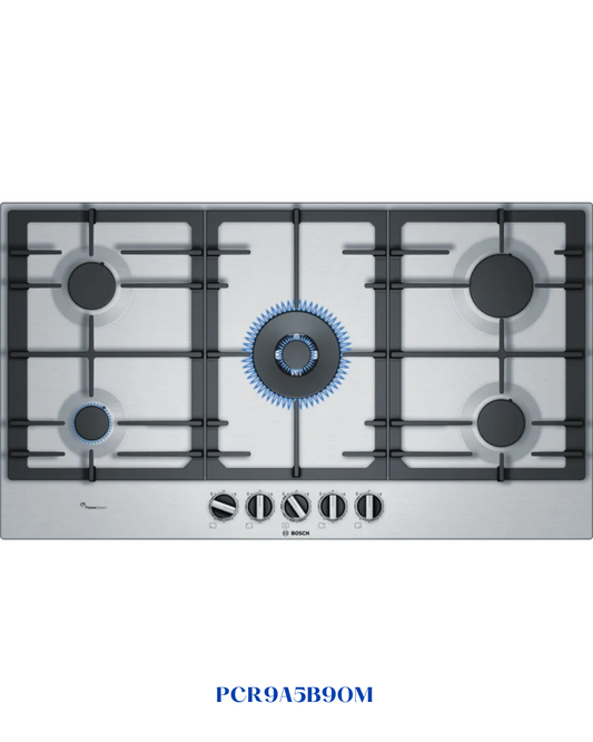 BOSCH BUILT-IN GAS HOB STAINLESS STEEL – 5 BURNERS – 90CM