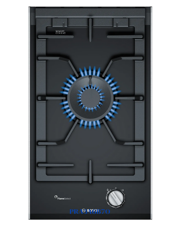 BOSCH BUILT-IN GAS HOB BLACK CERAMIC GLASS – 6100W – 30CM
