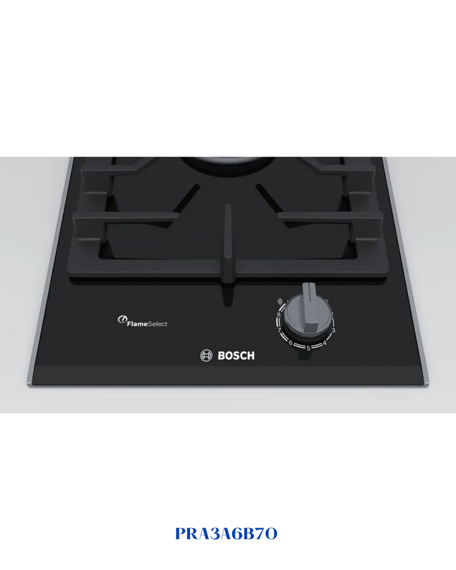 BOSCH BUILT-IN GAS HOB BLACK CERAMIC GLASS – 6100W – 30CM