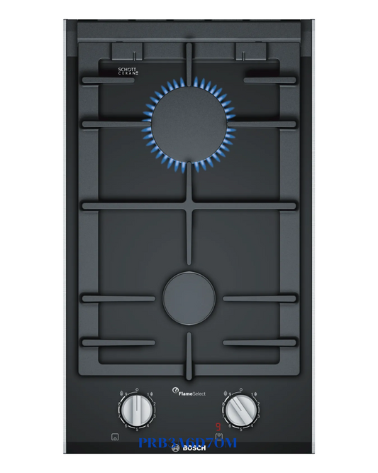 BOSCH BUILT-IN GAS HOB BLACK CERAMIC GLASS – 4700W – 30CM