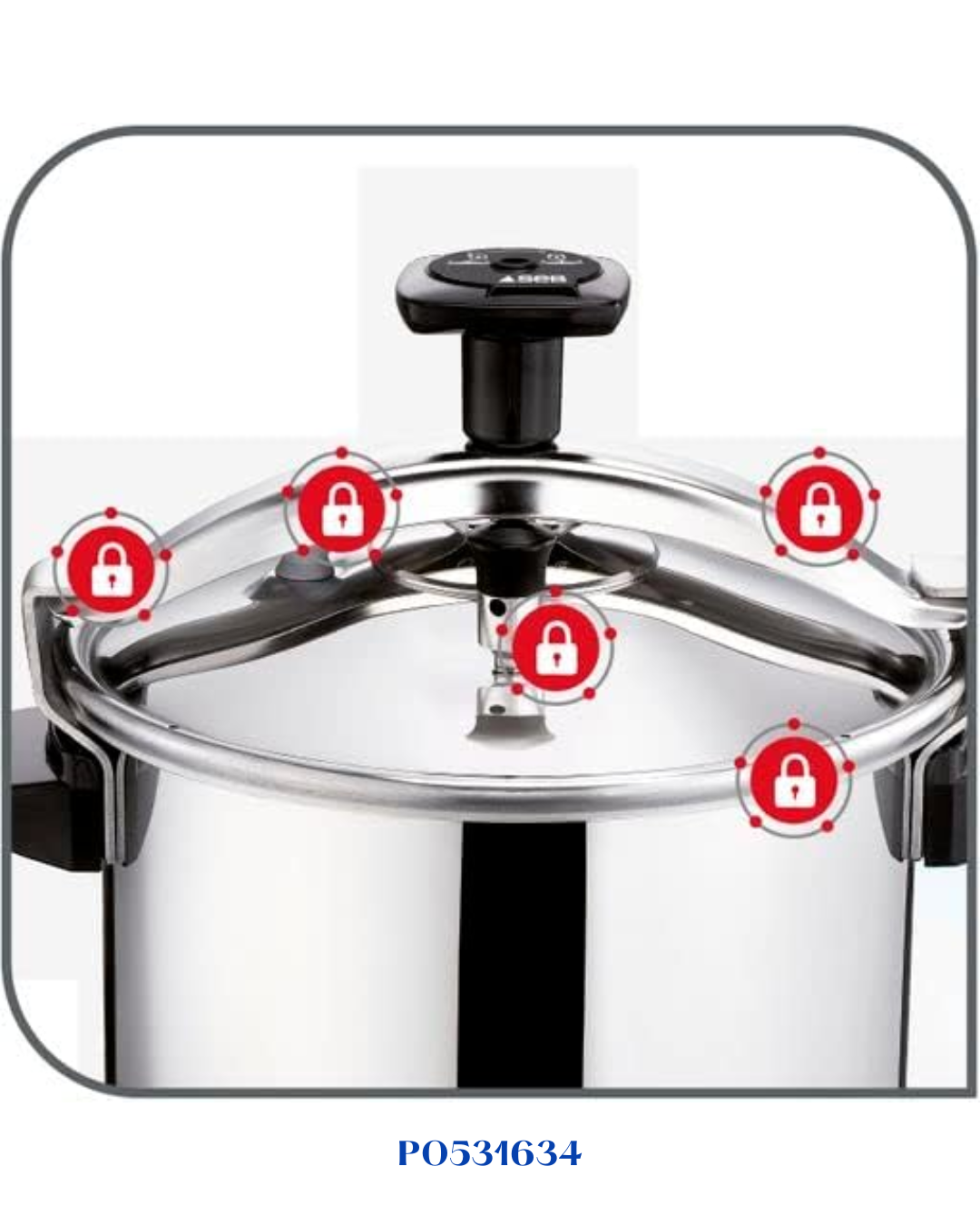 TEFAL AUTHENTIC STAINLESS STEEL PRESSURE COOKER 10L