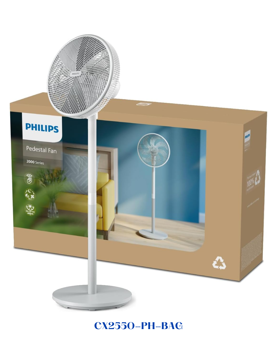 PHILIPS PEDESTAL FAN 2000 SERIES 48W