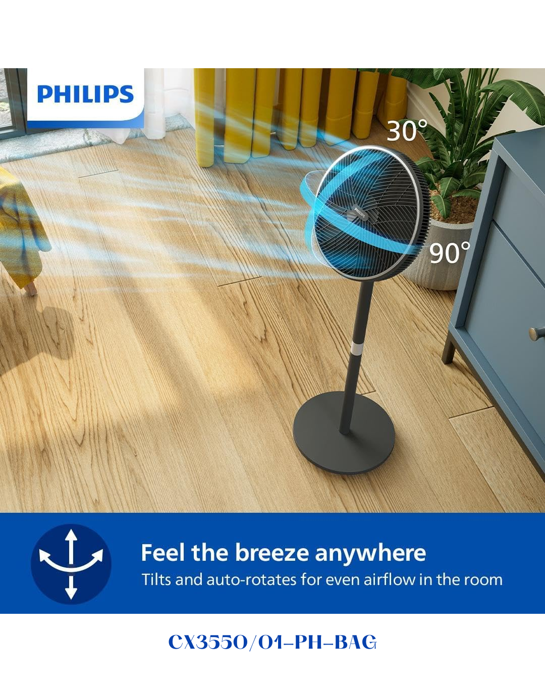 PHILIPS PEDESTAL FAN 3000 SERIES 48W