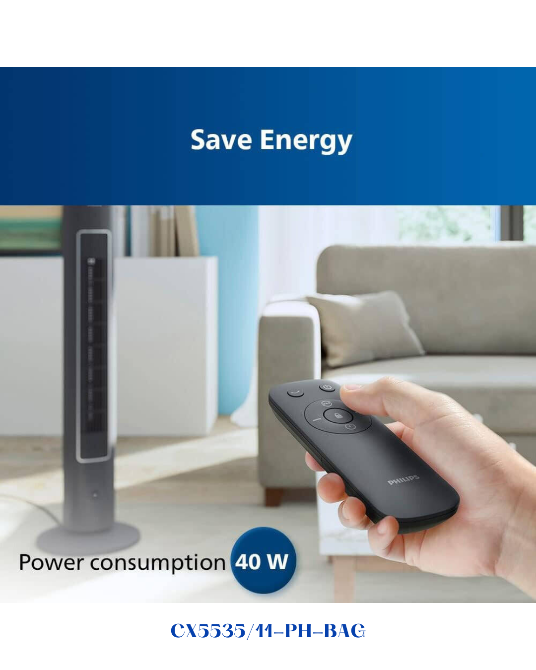 PHILIPS 5000 SERIES TOWER FAN 40W
