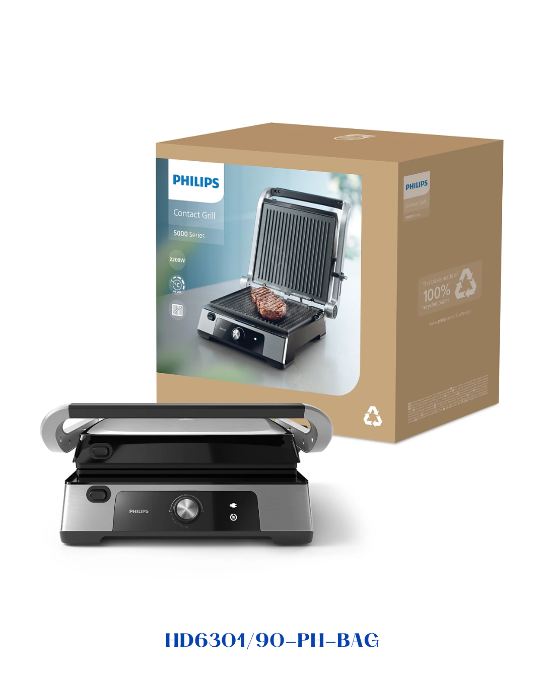 PHILIPS CONTACT GRILL 5000 SERIES 2200W