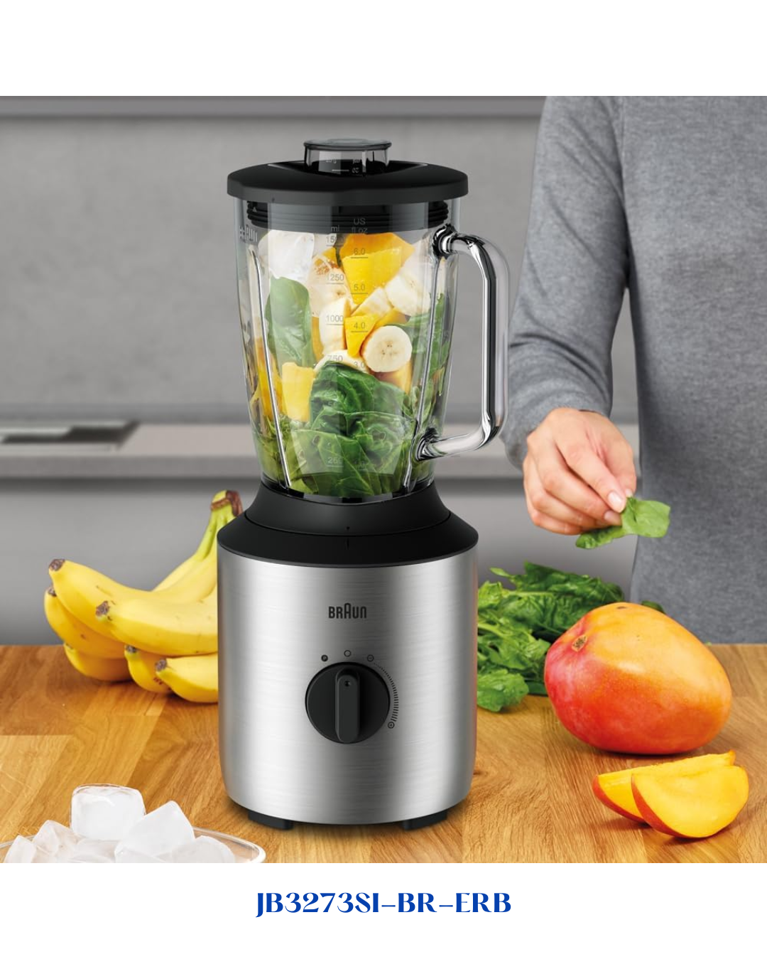 BRAUN POWERBLEND 3 JUG BLENDER 800W 1.5L