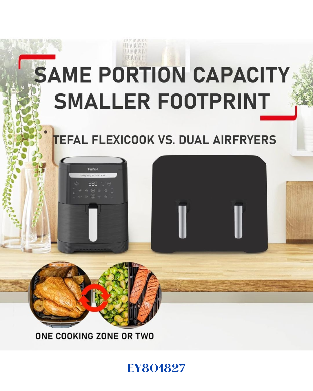 TEFAL EASY FRY & GRILL XXL 2-IN-1 AIR FRYER 6.5L 1830W