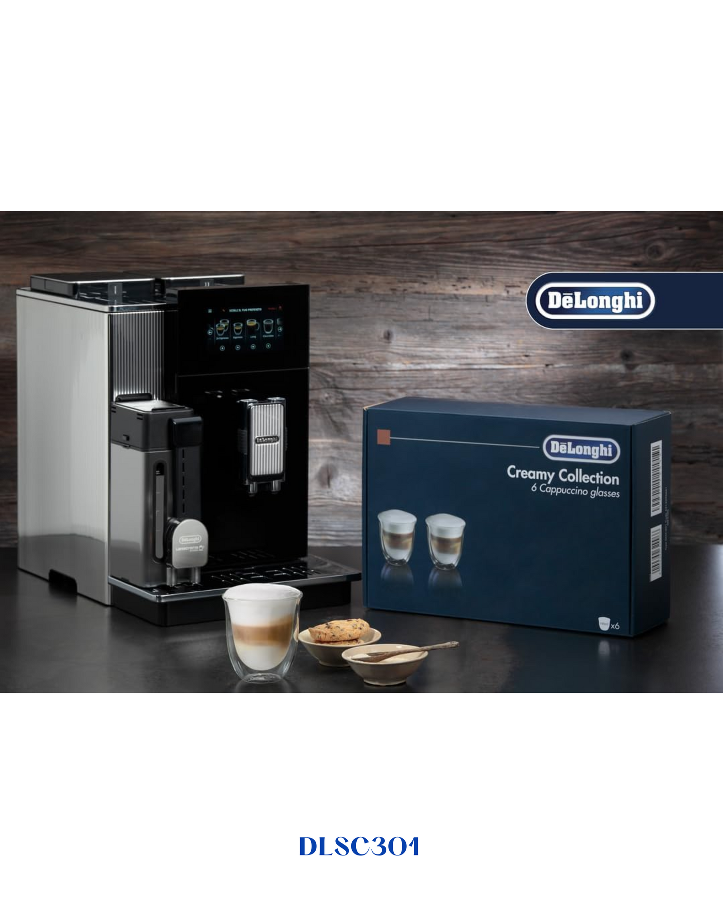 DELONGHI CAPPUCCINO DOUBLE WALL GLASSES 270 ML (SETOF6)