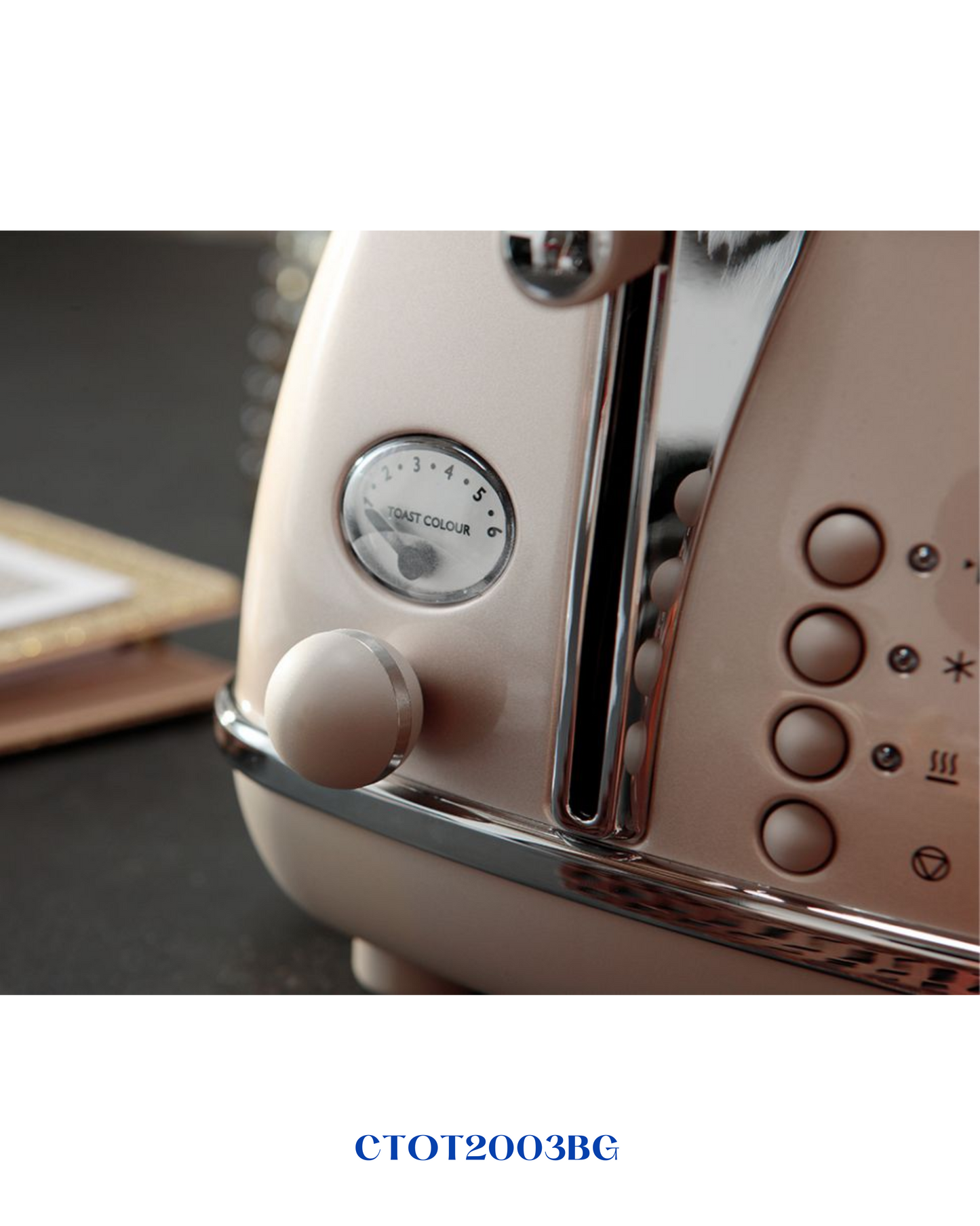 DELONGHI ICONA METALLICS 2‑SLICE TOASTER