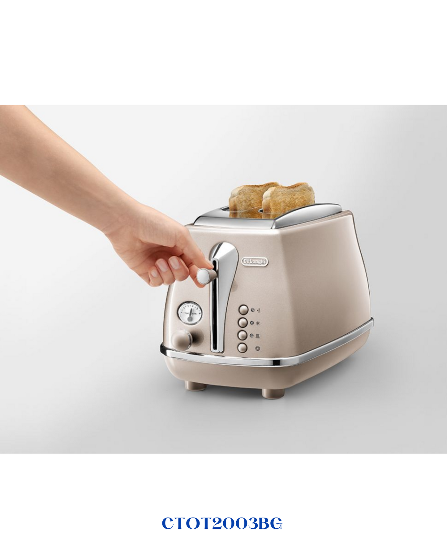 DELONGHI ICONA METALLICS 2‑SLICE TOASTER