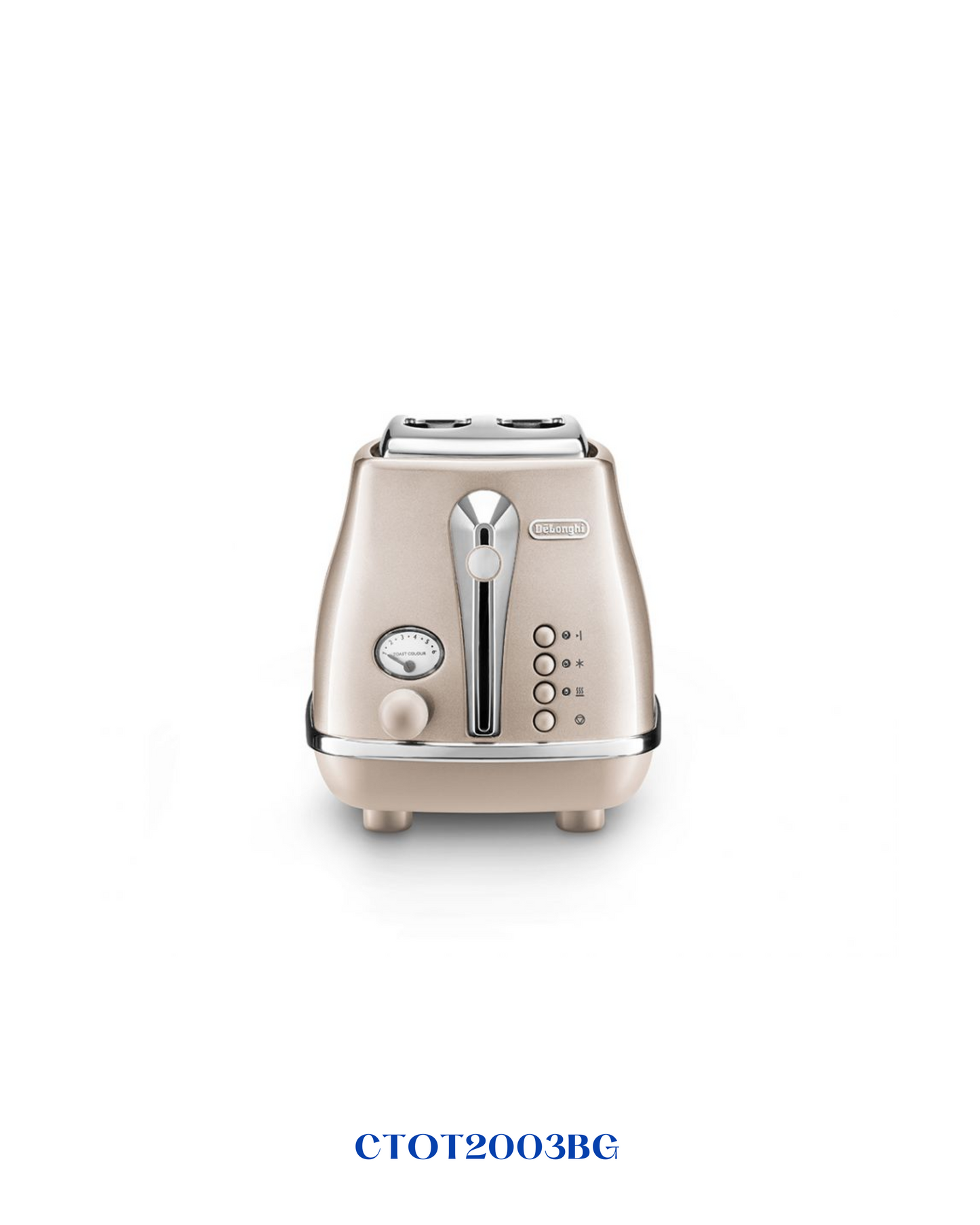 DELONGHI ICONA METALLICS 2‑SLICE TOASTER
