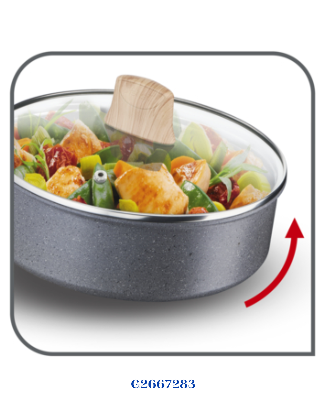 TEFAL NATURAL FORCE SHALLOW POT 28CM