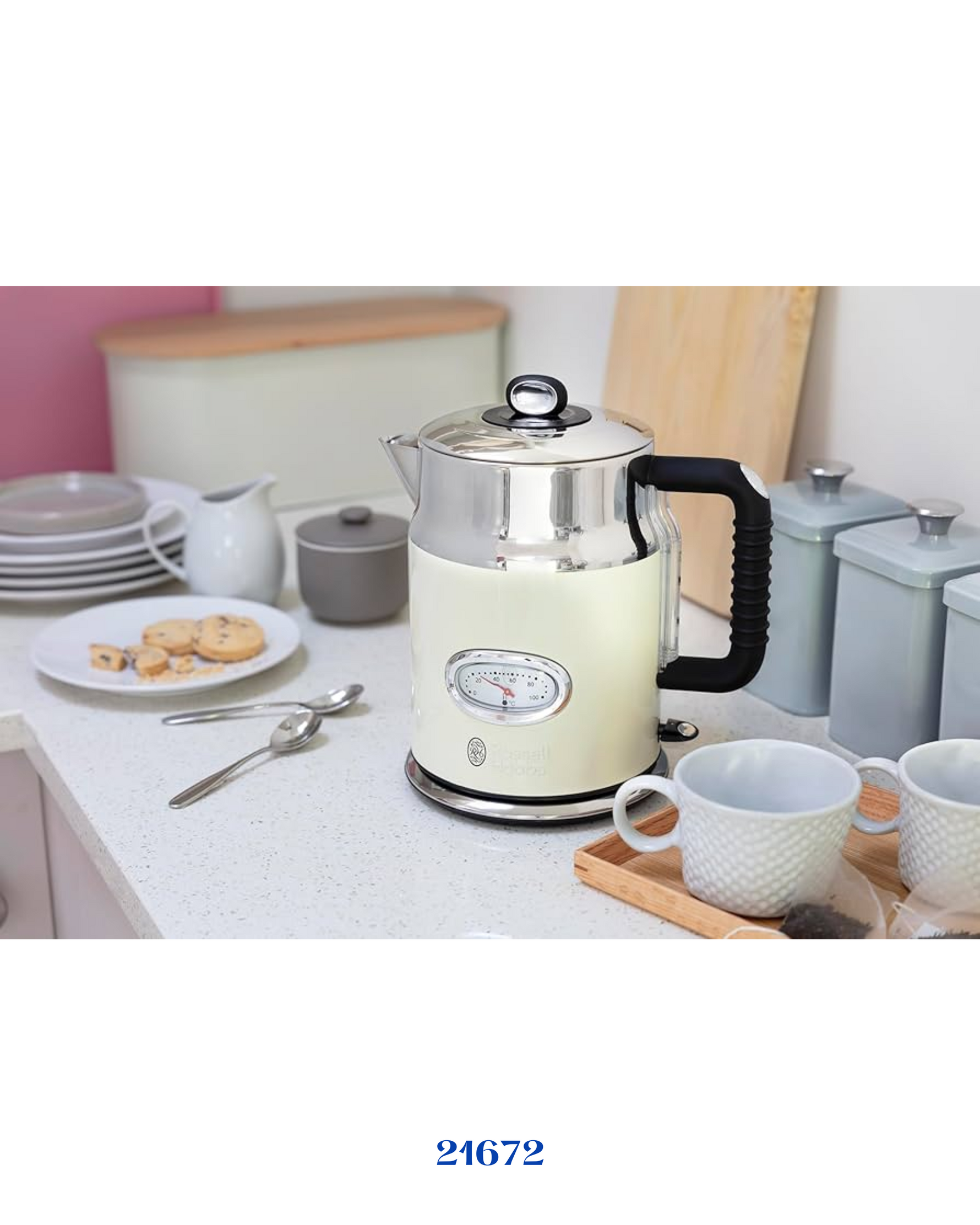 Russell Hobbs Retro Vintage Cream Kettle 2400W 1.7L