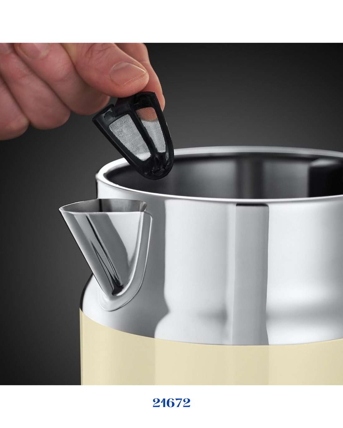 Russell Hobbs Retro Vintage Cream Kettle 2400W 1.7L