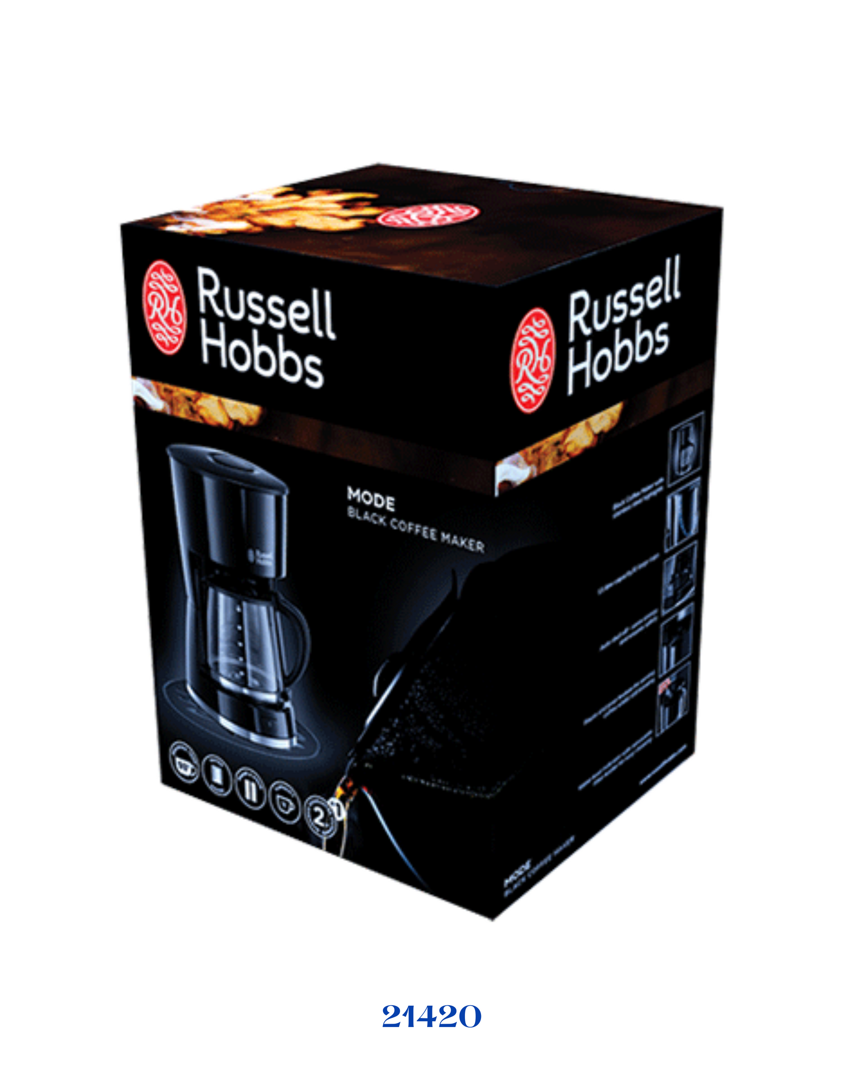 Russell Hobbs Mode Black Coffee Maker 1000W 1.5 L