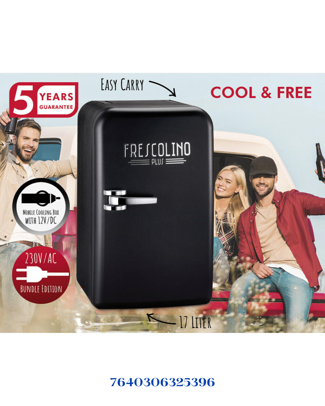 TRISA REFRIGERTOR MOBILE 12V FRESCOLINE PLUS BLACK 48W 8L